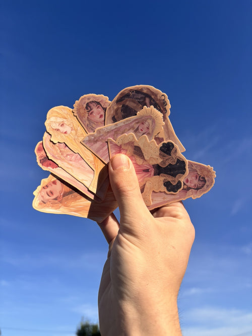 Veiled Woman Sticker Set of 9
